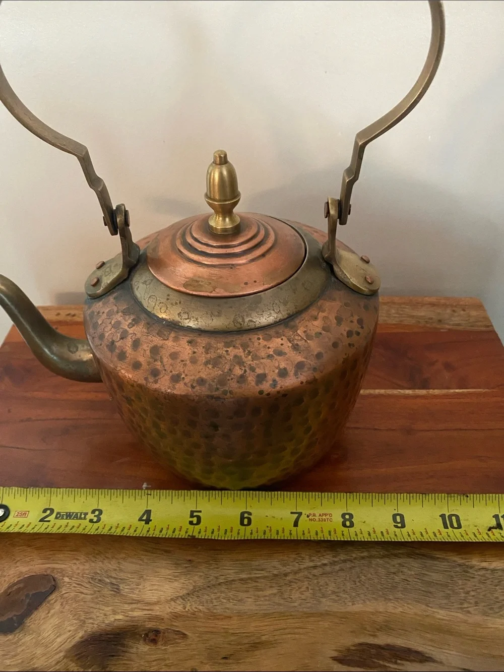 Vintage hammered copper